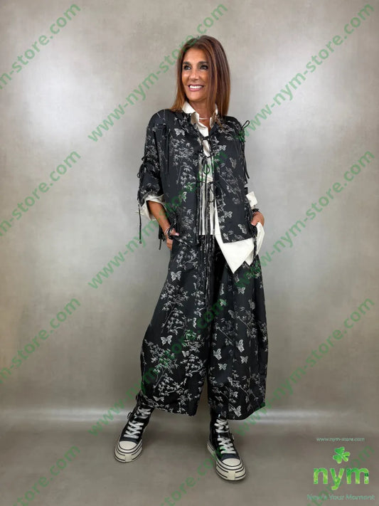 pantalone jacquard farfalle 85pl10vi5ea - U / NERO / AI26 - PANTALONE