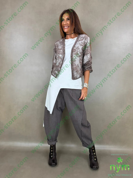 pantalone melange tasche asola 65vi30ny5ea - PANTALONE