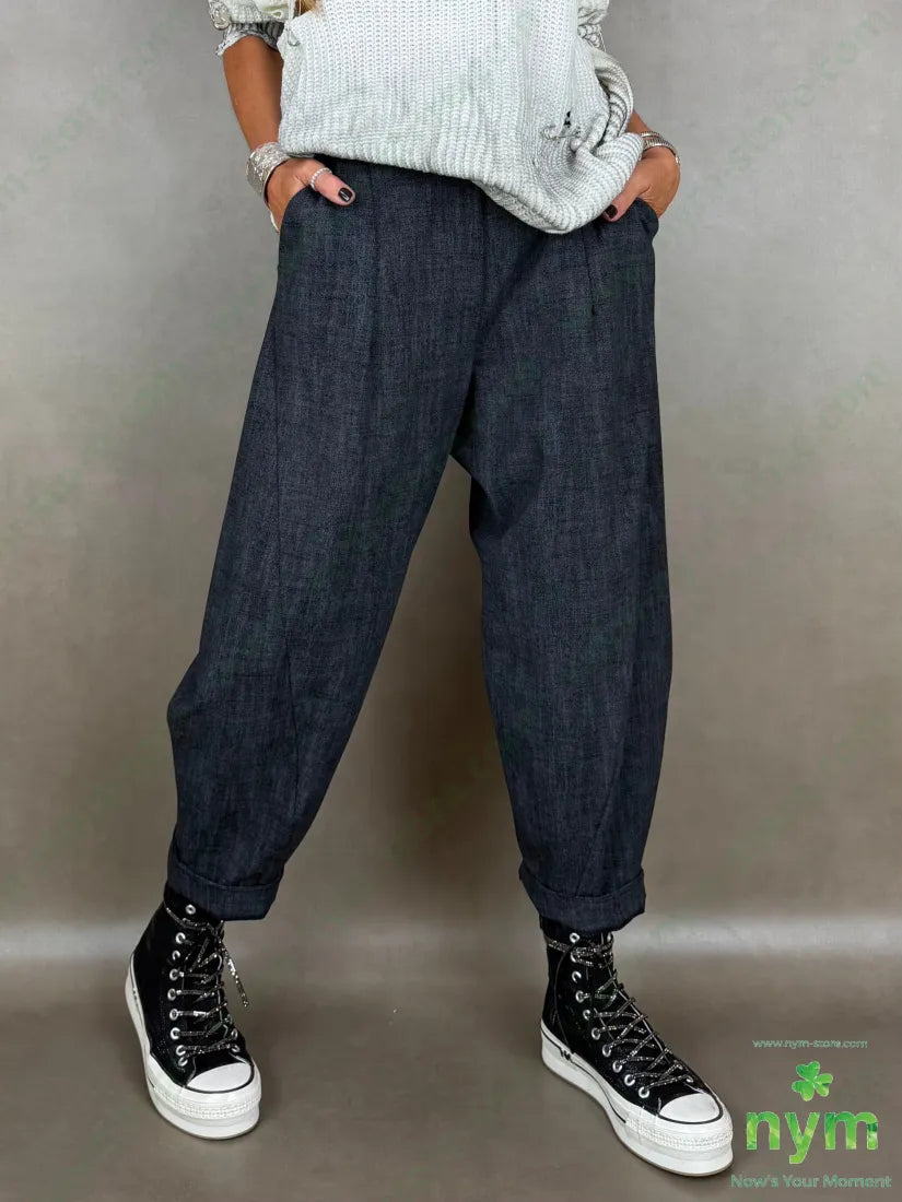 pantalone melange tasche asola 65vi30ny5ea - U / ANTRACITE / AI26 - PANTALONE