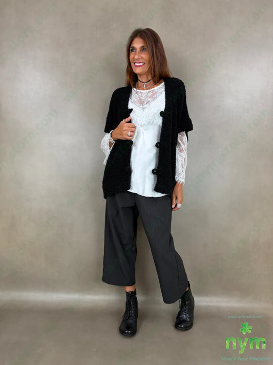 pantalone micro gessato 64pl30vi6ea - U / NERO / AI26 - PANTALONE