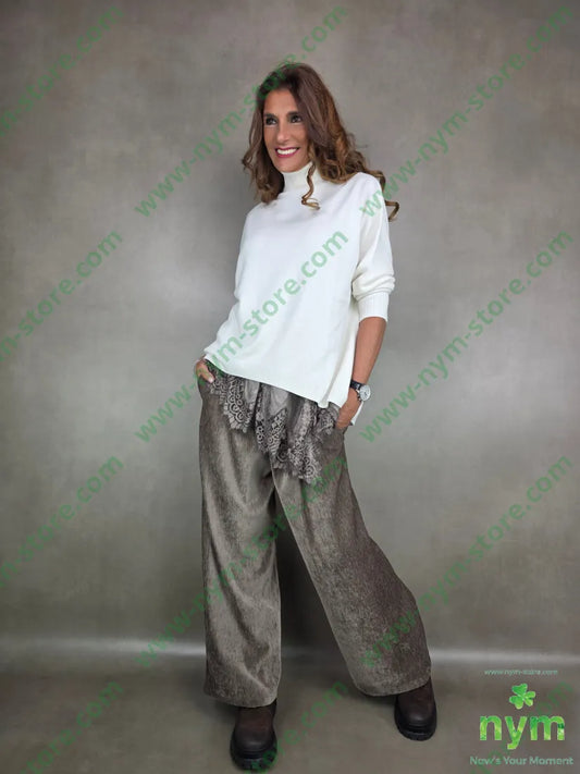 pantalone palazzo ciniglia 98pl2ea PANTALONE