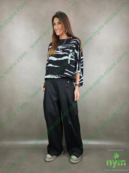 pantalone piega soffietto tessuto lucido 79vi19ny2ea PANTALONE