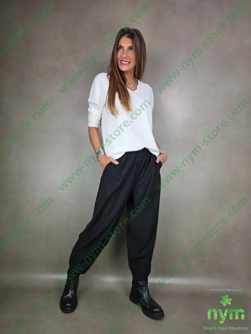 pantalone riga cucitura fondo 100co PANTALONE