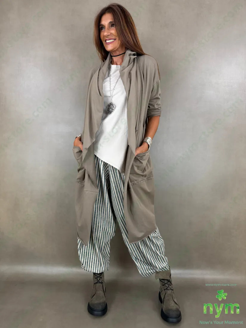 pantalone riga melange ciniglia 100co - PANTALONE