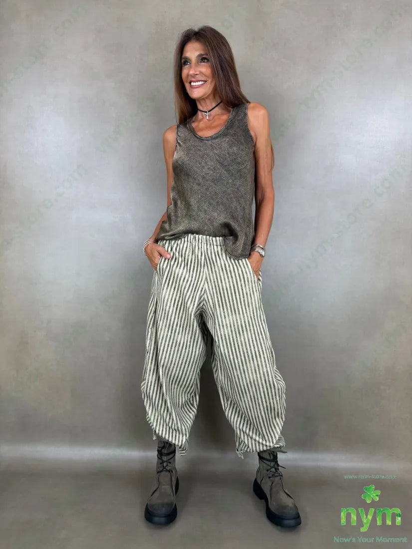 pantalone riga melange ciniglia 100co - PANTALONE