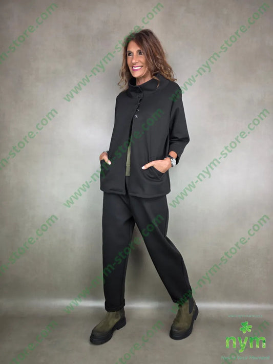 pantalone scuba tasche a toppa 65vi30ny5ea U / NERO / AI25 PANTALONE