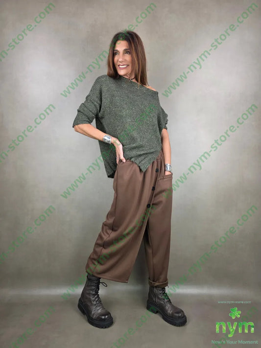 pantalone scuba tre bottoni pannello 65vi30ny5ea PANTALONE