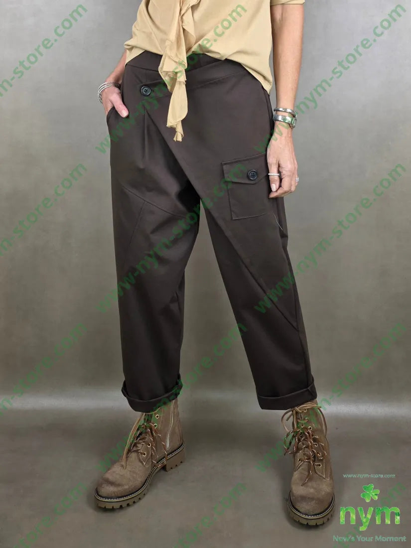 pantalone taschino gamba e pareo 66c029pa5ea U / MARRONE / PE26 PANTALONE