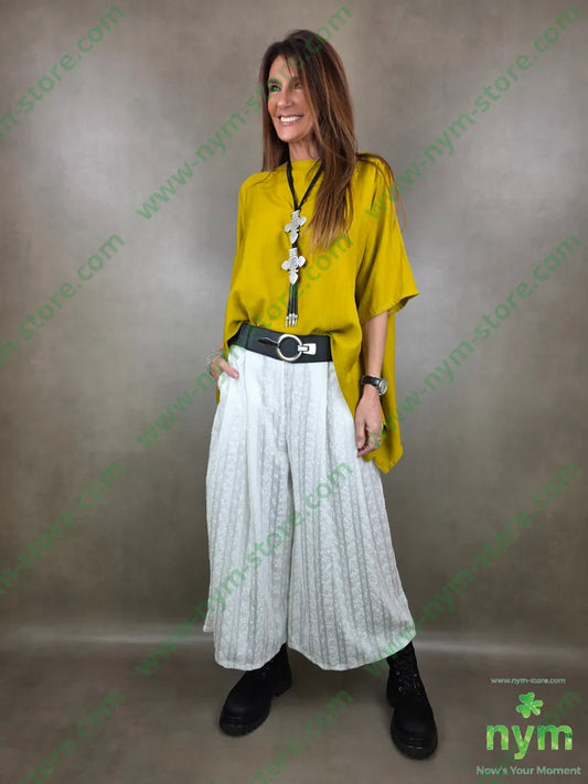 pantalone tessuto a nodi corto e largo 45ly30vi22ny PANTALONE