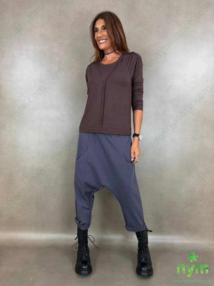pantalone tessuto pm harem 52co40pl8ea - PANTALONE