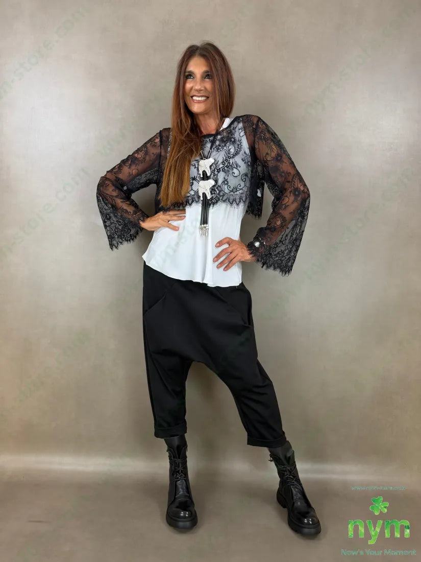 pantalone tessuto pm harem 52co40pl8ea - U / NERO / AI26 - PANTALONE