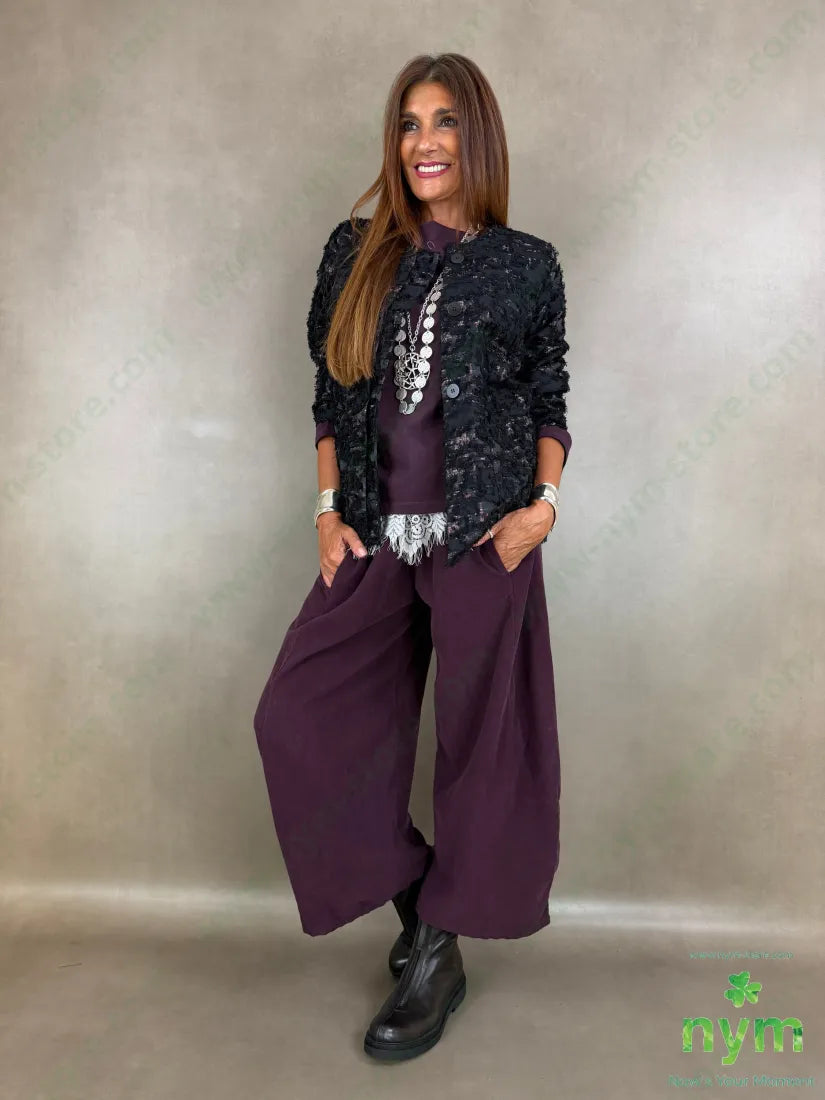pantalone velluto costina tinta unita 100co - PANTALONE