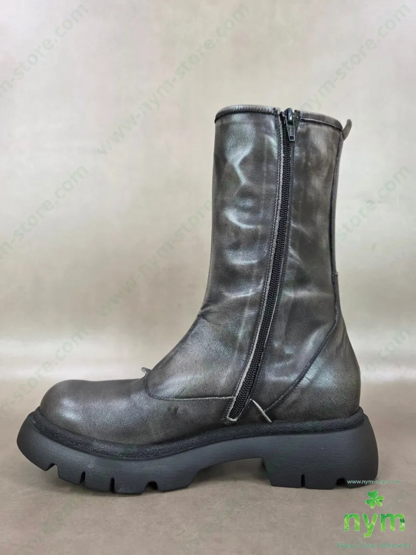polacchino alto bottoni vera pelle - SCARPE