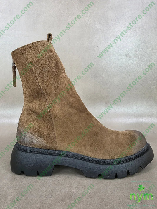 polacchino camoscio cerniera dietro vera pelle - 36 / CAMMELLO / AI26 - SCARPE