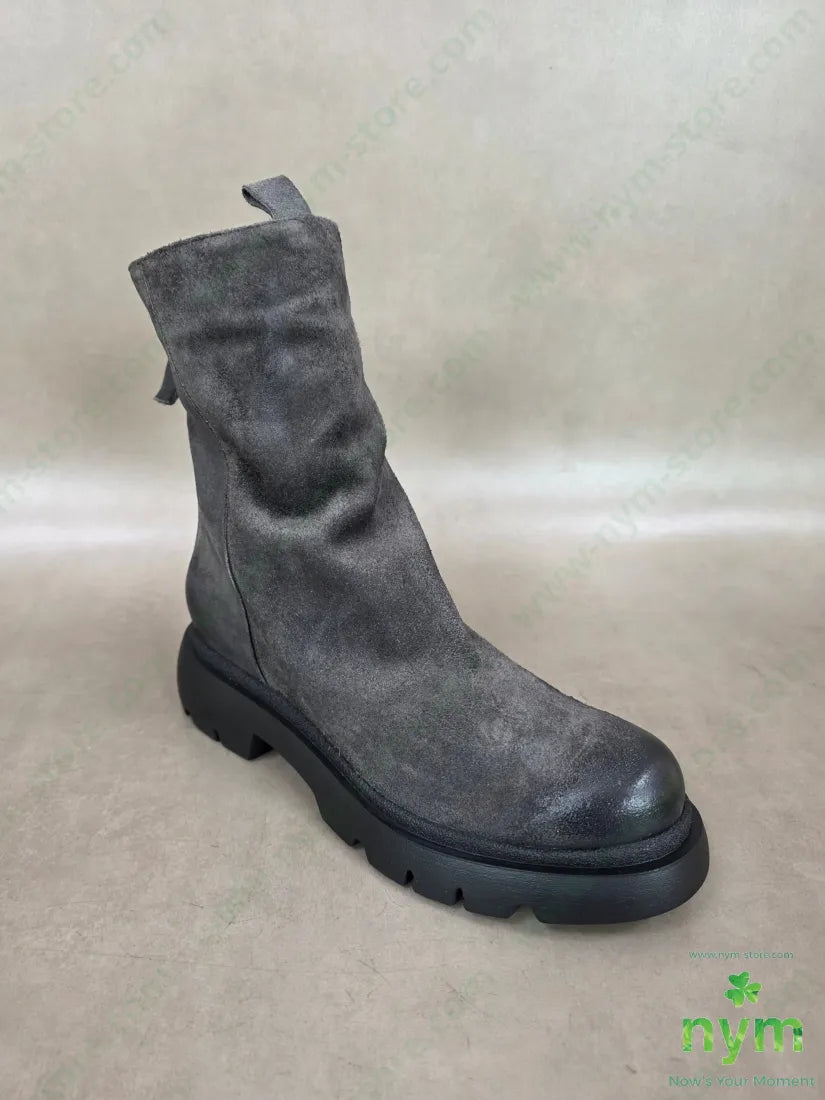 polacchino camoscio cerniera dietro vera pelle - SCARPE