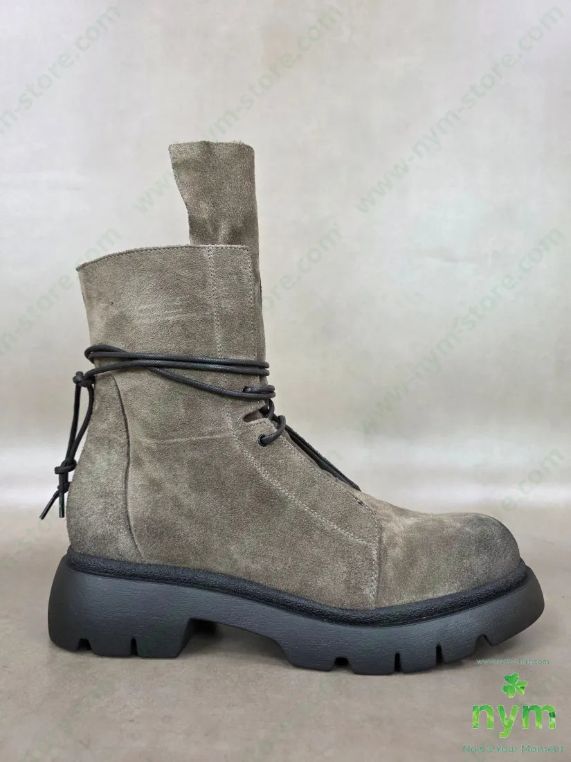 polacchino camoscio linguetta lunga vera pelle - 36 / FANGO S. / AI26 - SCARPE
