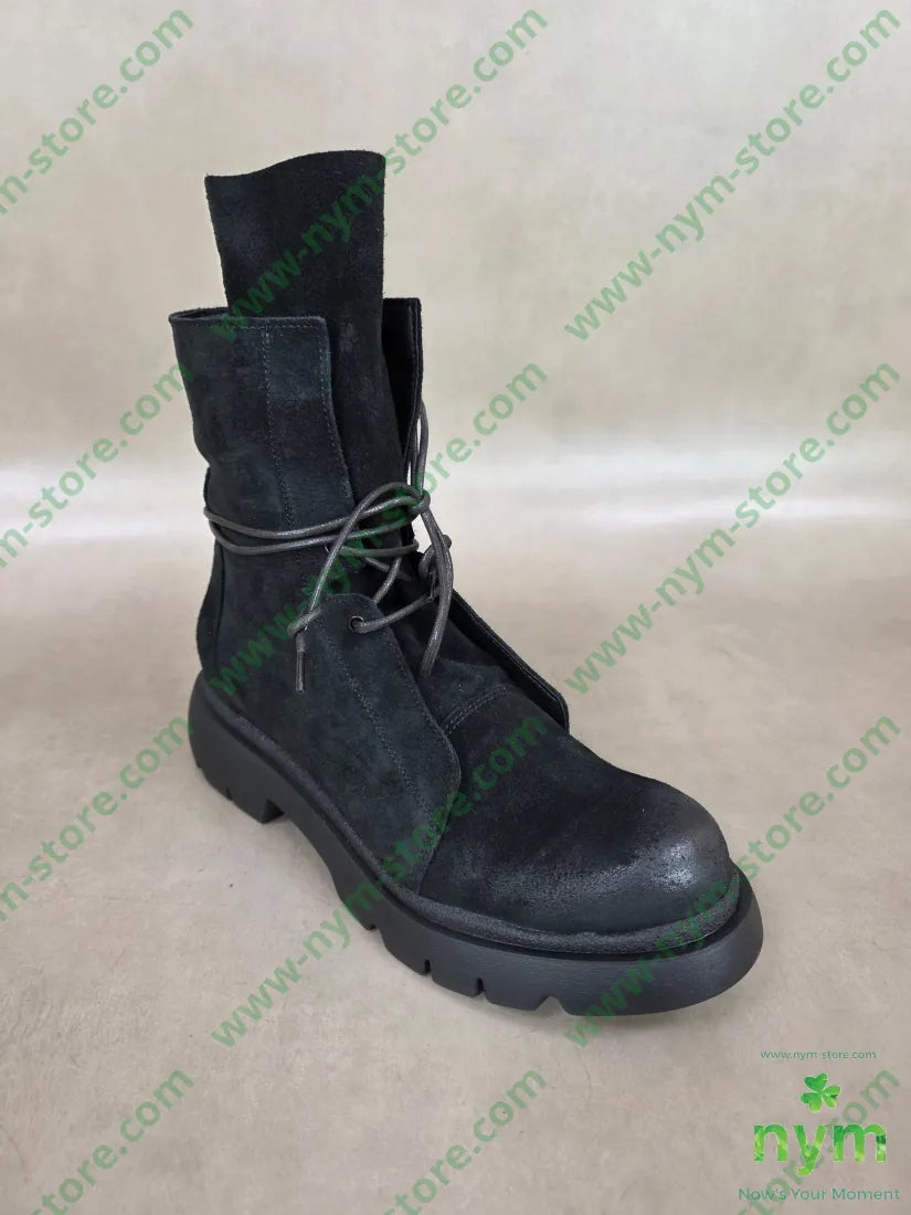polacchino camoscio linguetta lunga vera pelle - SCARPE