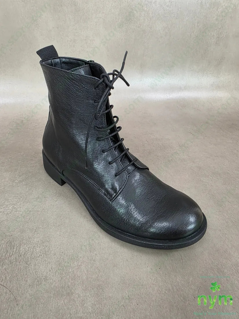 polacchino lacci pelle vera pelle - SCARPE