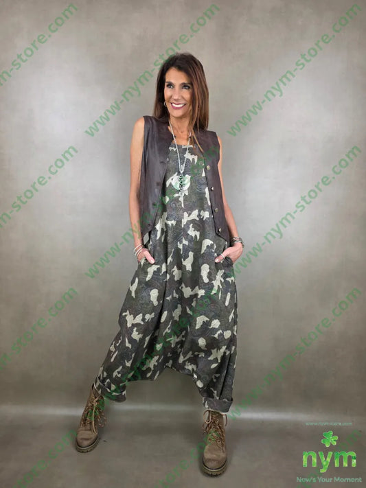 salopette stampa camouflage 97co3ea ABITO