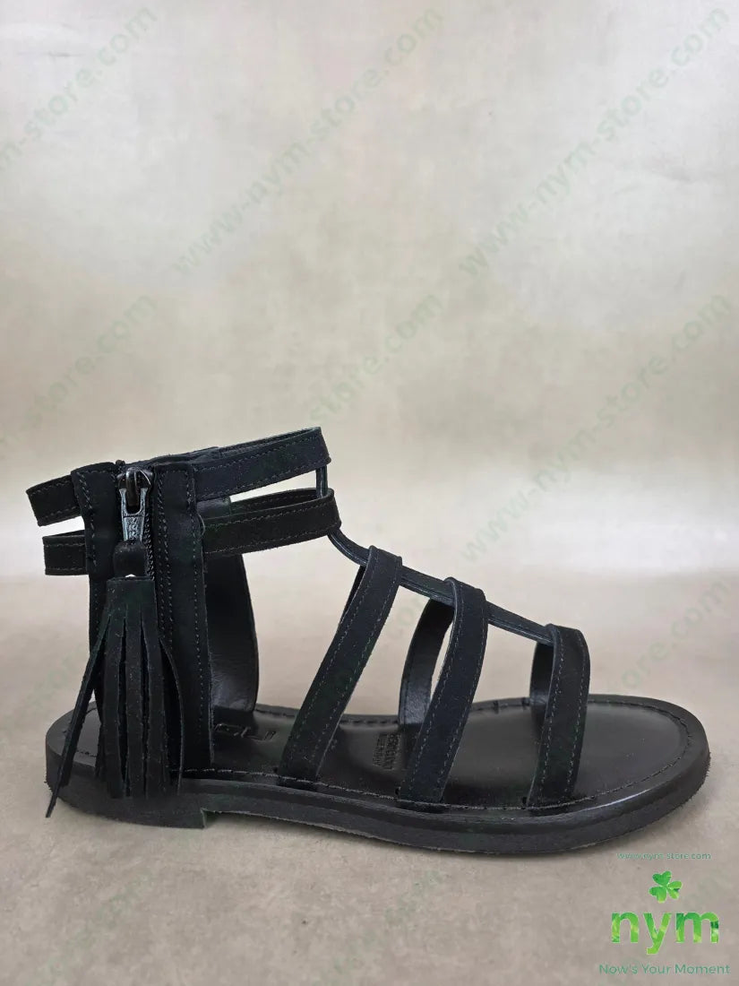 sandalo scamosciato nappina - 36 / NERO / PE26 - SCARPE