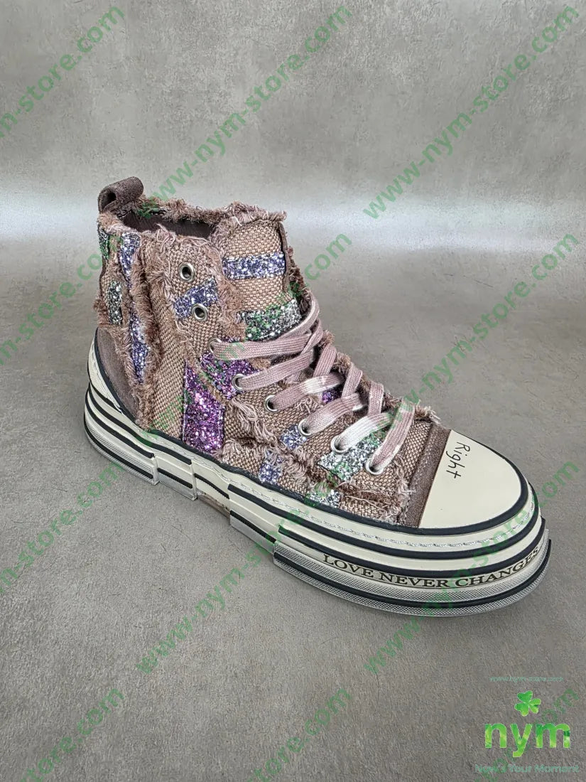 sneaker glitter cammello - SCARPE