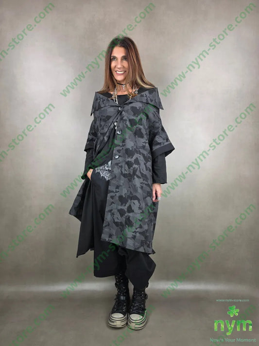 spolverino cotone camouflage 76co24pa U / ANTRACITE / PE26 CAPOSPALLA