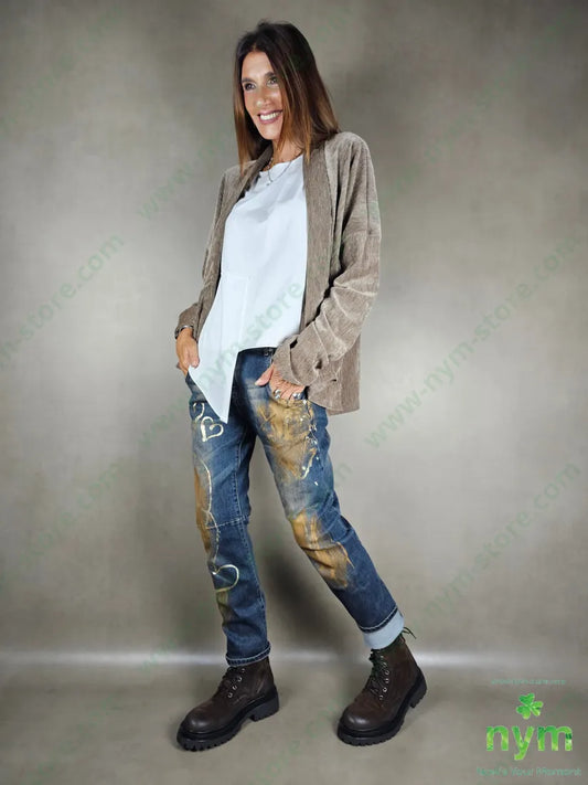 t shirt due pinces collo 95co5e U / BIANCO / AI25 TSHIRT