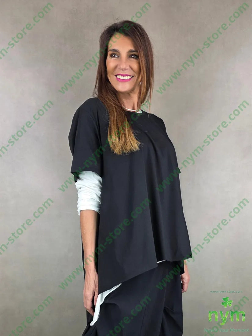 ts manica c. taglio vivo 95co5ea U / NERO / PE26 TSHIRT