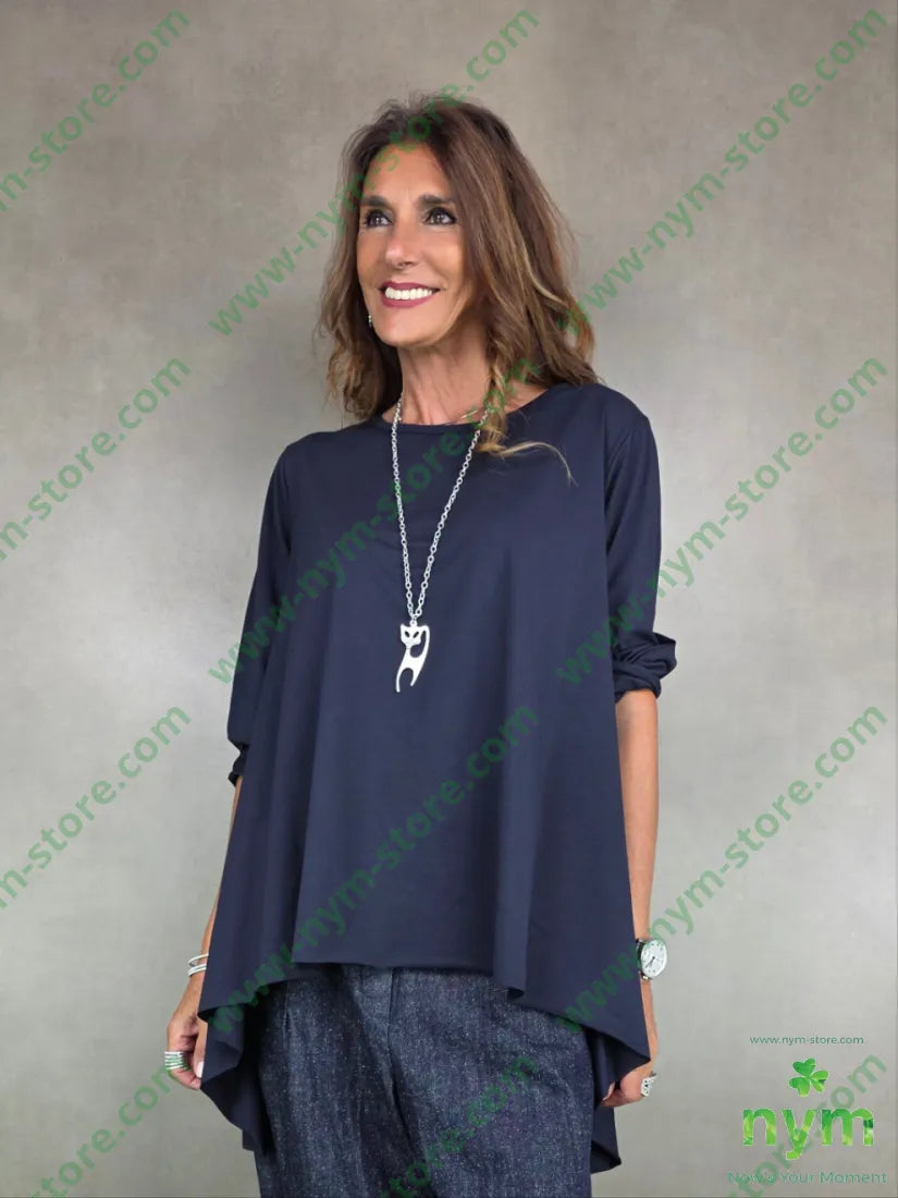 ts over con il taglio vivo 95co5ea U / BLU / AI25 TSHIRT