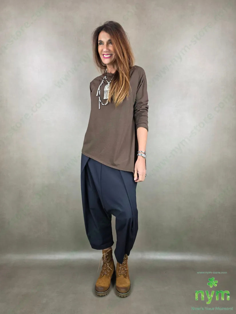 tshirt a barchetta lunga da un lato 100co TSHIRT
