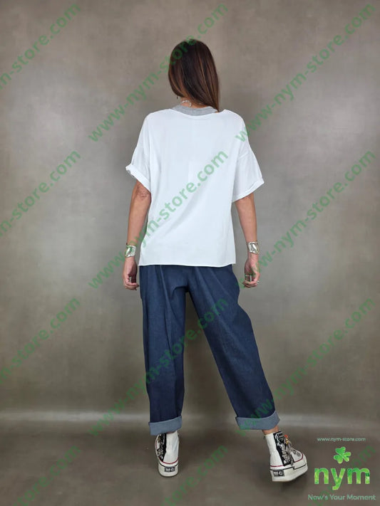 tshirt a scatoletta in taglio vivo 95co5ea - TSHIRT