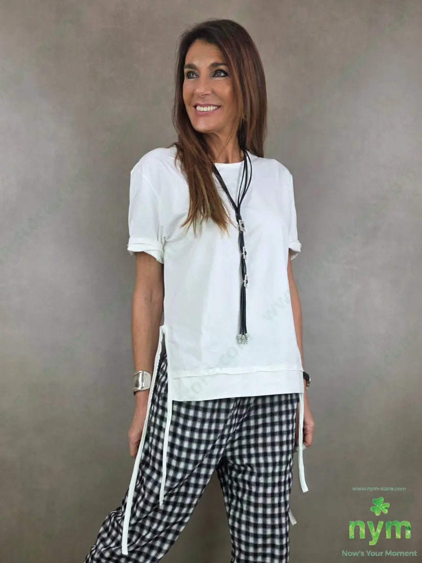 tshirt con pendenti bielastico 95co5ea U / PANNA / PE26 TSHIRT