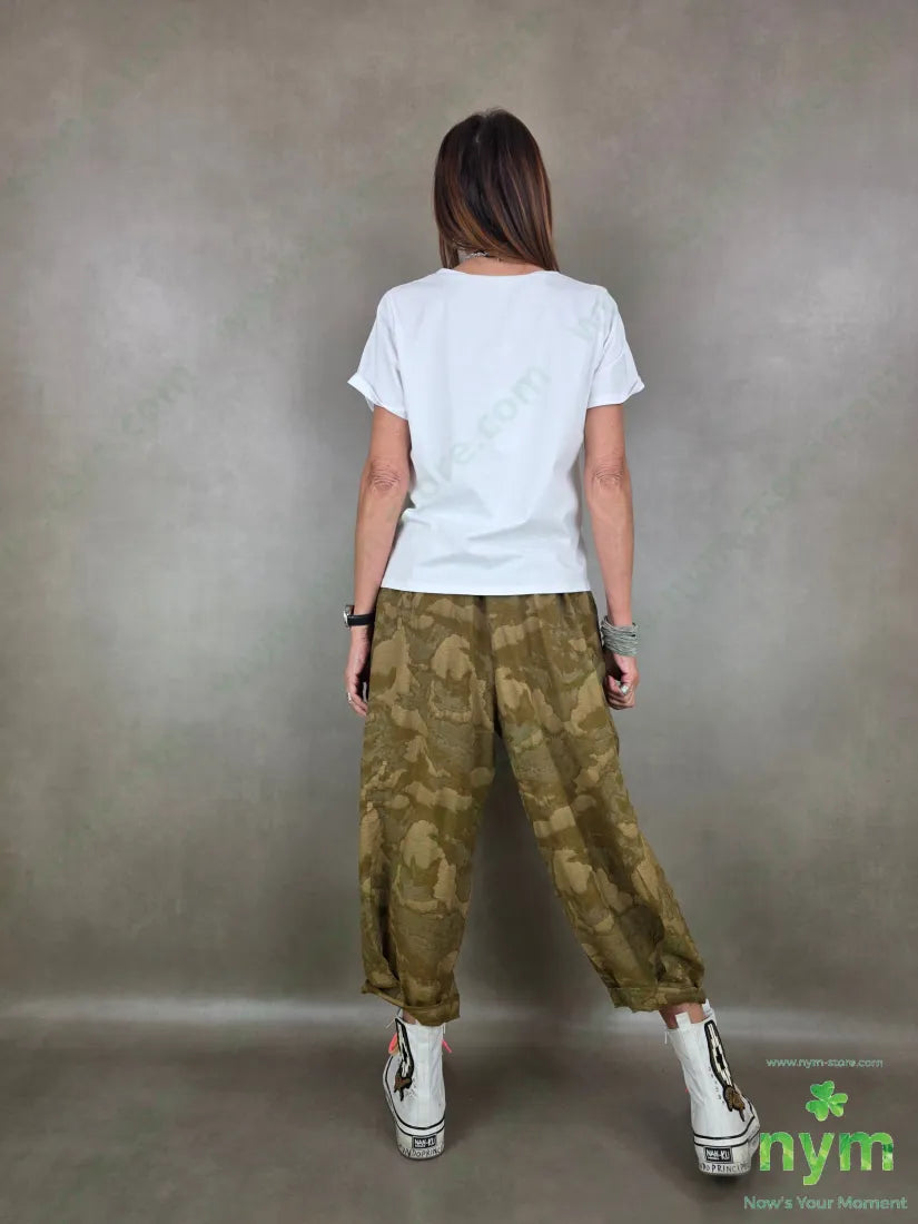 tshirt corta con pieghe laterali 95co5ea - TSHIRT