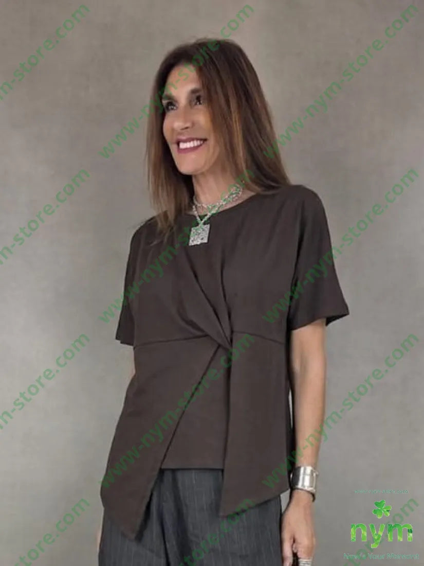 tshirt corta spacco chiuso 95co5ea - U / MARRONE / PE26 - TSHIRT