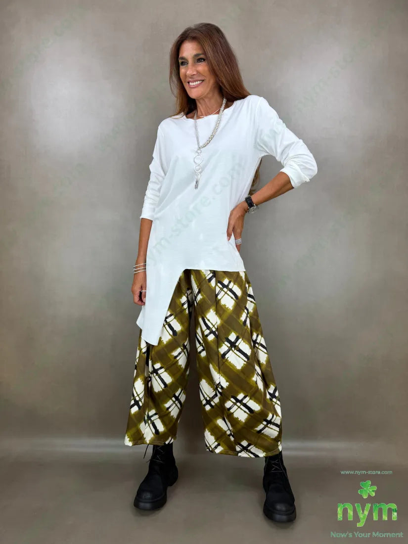 tshirt in cotone fondo asimmetrico - TSHIRT