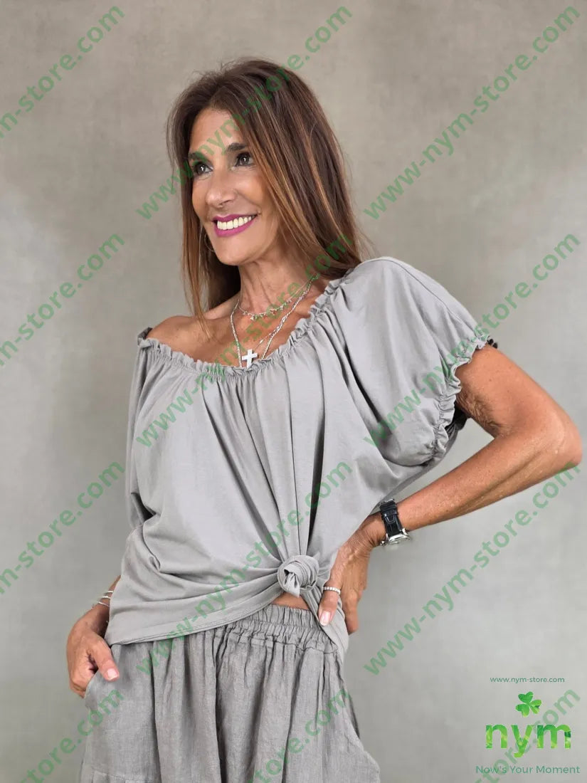 tshirt spalle arricciate 95co5ea - U / FANGO C. / PE26 - TSHIRT