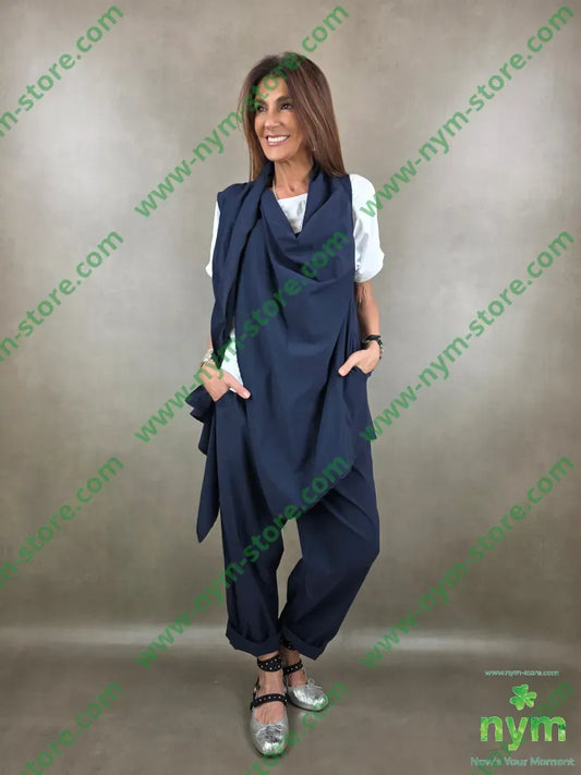 pantalone di bengalina due tasche applicate 65vi30ny5ea - U / BLU / PE26 - PANTALONE