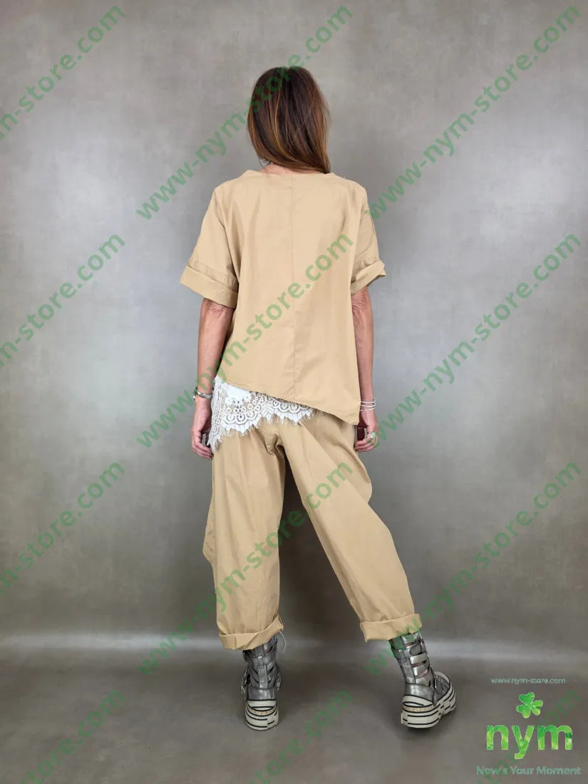 tunica leggerissima asimmetrica 98co2ea - U / CAMMELLO / PE26 - CAMICIA