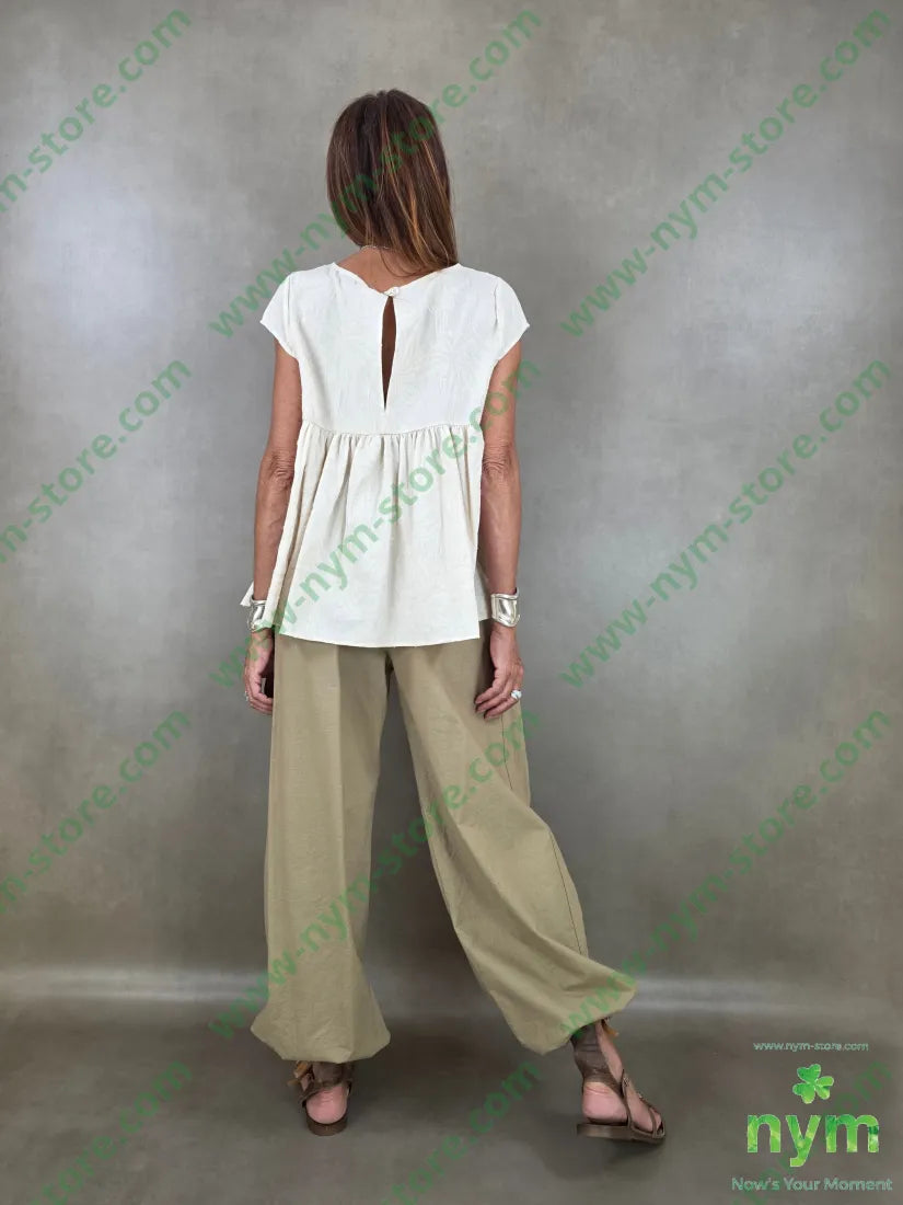 tunica manica aletta jacquard 65c017vi18li - U / SABBIA / PE26 - CAMICIA