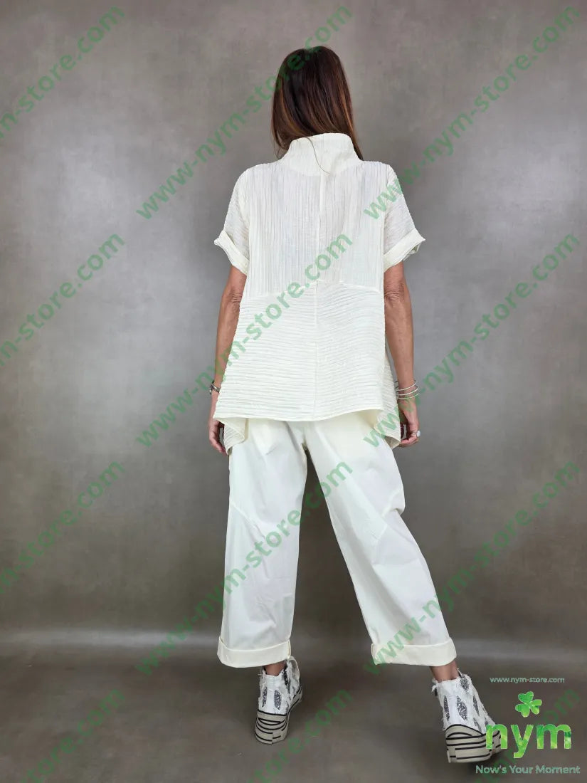 tunica micro plisse collo kaftano 81ly19ny - CAMICIA