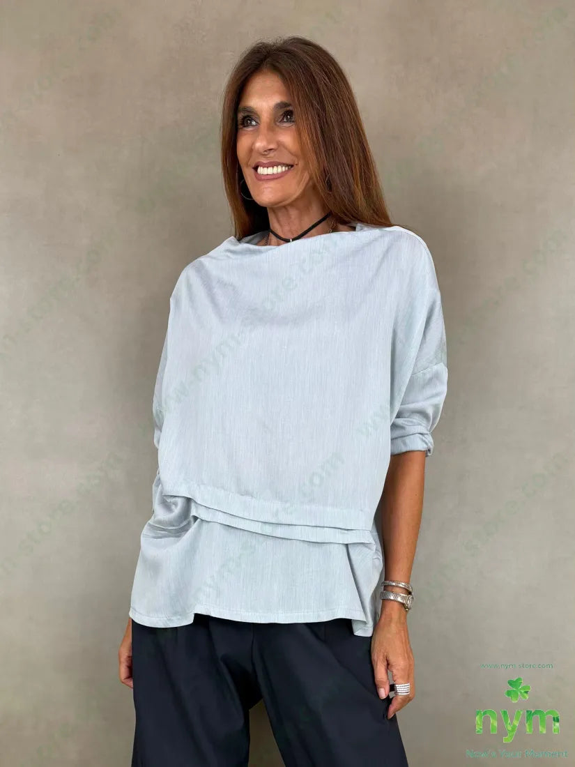 tunica misto lana con due pieghe 77vi13wo10pl - U / PERLA / AI26 - CAMICIA