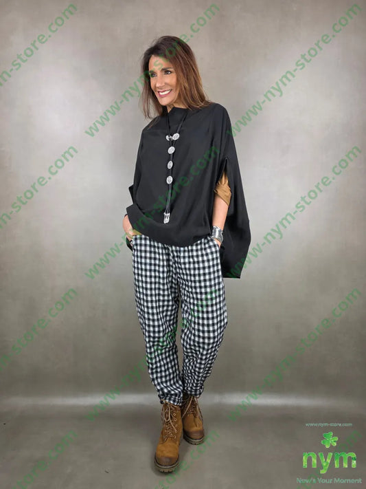 tunica over tessuto viscosa 87vi13pl U / NERO / PE26 CAMICIA