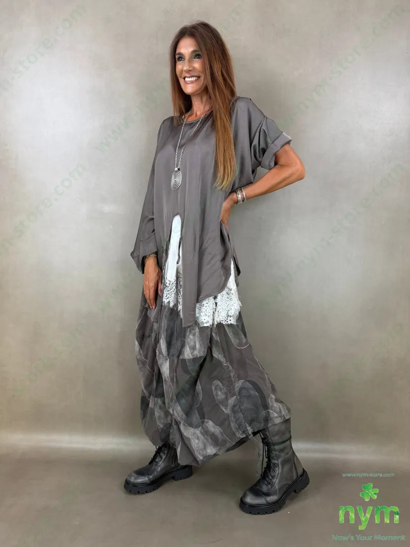 tunica raso aperta fondo 60ry40vi - CAMICIA