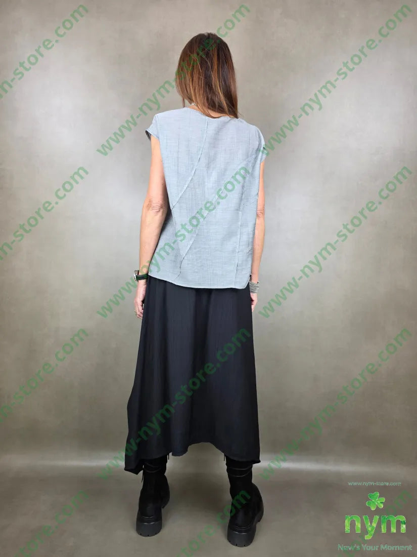 tunica senza maniche cucitura in taglio 46pl41co13pa U / GRIGIO C. / PE26 CAMICIA