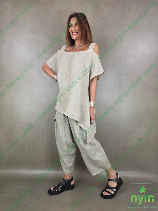 tunica spalle scoperte mm puro lino 100li - CAMICIA