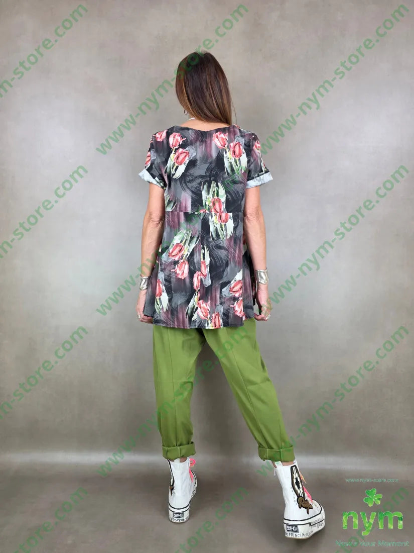 tunica tulipani cotone 97co3ea - U / BORDO / PE26 - CAMICIA