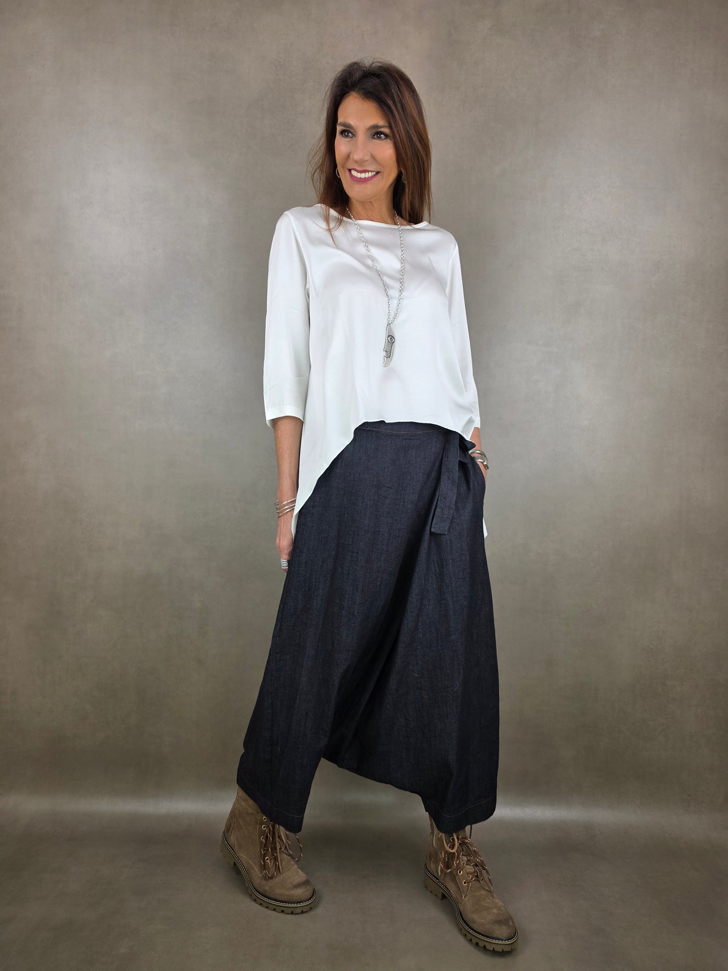 pantagonna in denim scuro 67co18li15vi