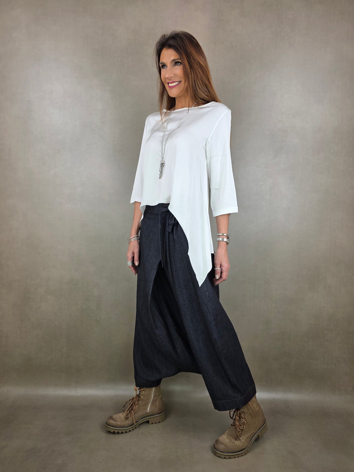 pantagonna in denim scuro 67co18li15vi