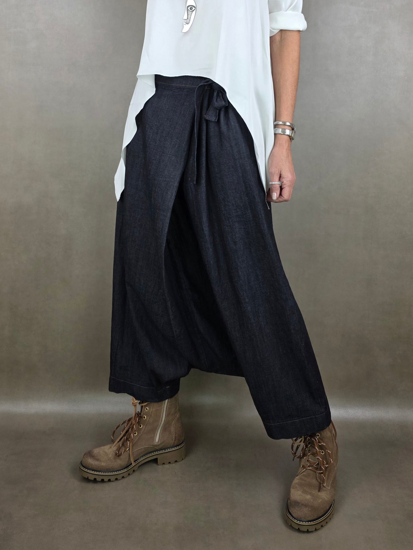 pantagonna in denim scuro 67co18li15vi