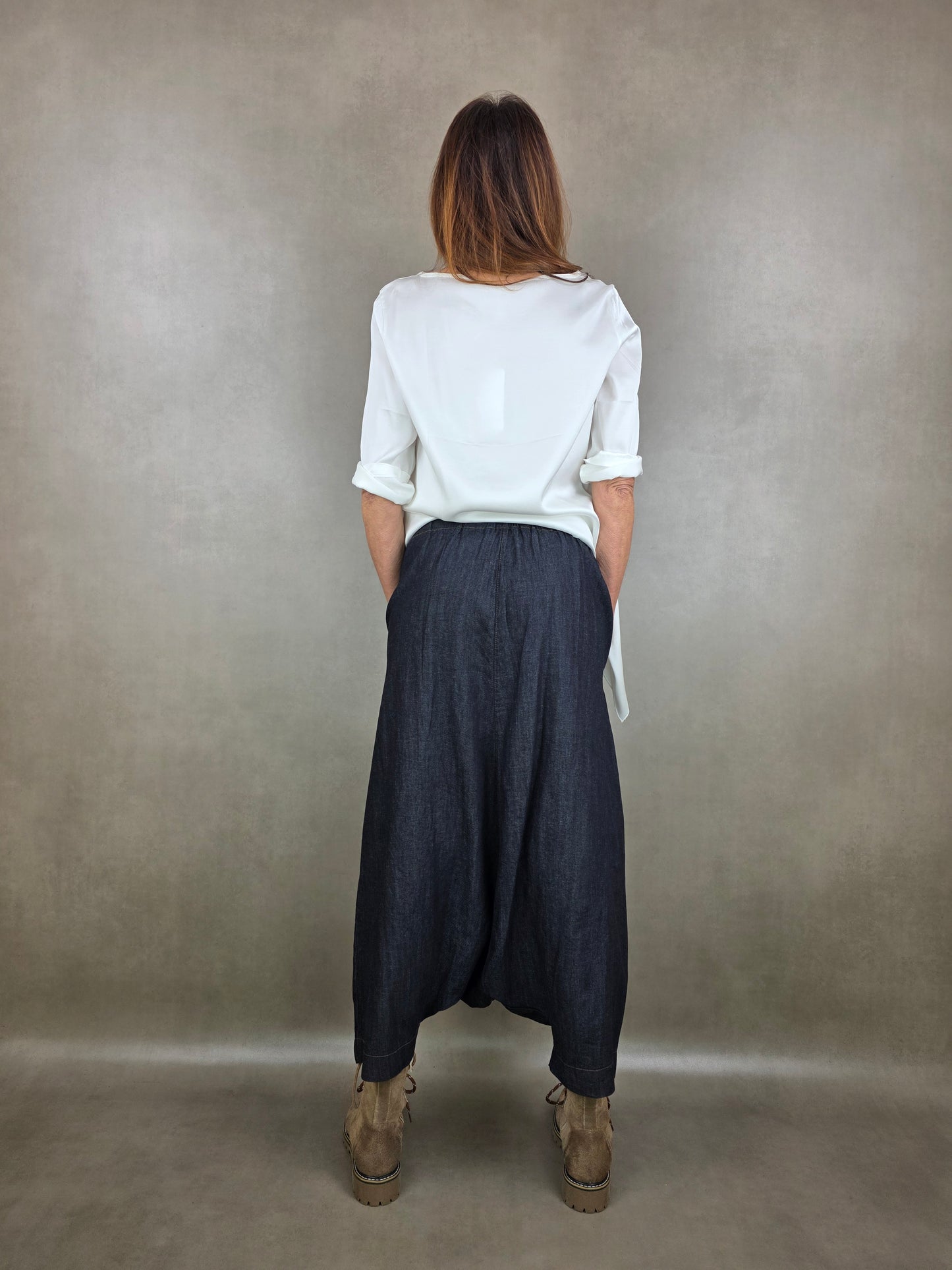 pantagonna in denim scuro 67co18li15vi